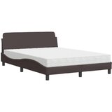 vidaXL Postelja z vzmetnico temno rjav 140x190 cm blago, (21215970) | Shoptok.si