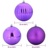 vidaXL Set božičnih okraskov 3 pcs Lila | Shoptok.si