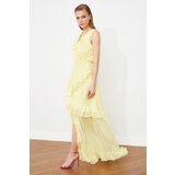 Trendyol Yellow Ruffle Evening Dress