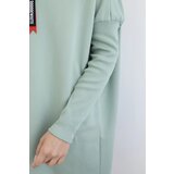 Kesi Oversized sweatshirt with asymmetrical sides dark mint | Eponuda.ba