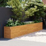vidaXL Vrtna visoka greda 482x50x69 cm corten jeklo Cene