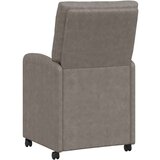vidaXL jedilni stoli s kolesi 2 pcs siva 58 x 67 x 97 cm umetna koža | Shoptok.si