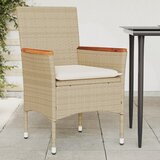 Maison Chic Vrtni Stoli - Stol za vrt z blazinami 2 kosa poli ratan bež JS737, (21878274) | Shoptok.si