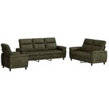  Set sofe 3 pcs Maslinasto zelena Umetnička suknja koža - Vojska zelena 1-sjedalo + 2-sjedalo (120 cm) + 3-sjedalo | shoptok.hr