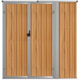  Vrtno spremište smeđe 161 x 89 x 161 cm od pocinčanog čelika | shoptok.hr