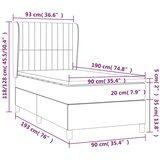 Box spring postelja z vzmetnico temno moder 90x190 cm žamet | Shoptok.si