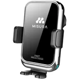 MA04 - Nosilec za telefon v avtomobilu z brezžičnim polnjenjem QC3.0 SILVER, (21656926)