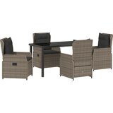 vidaXL 5-delni vrtnarski set s sivo poly ratanom, (22115929) Cene