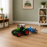  Agricultural Farm Tractor with Roller Green 1:24 | Shoptok.si