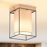 Nettlife Stropna svetilka za hodnik, lesena, 1 žarnica E14, vintage svetilka za hodnik z retro industrijsko barvo, (22111271) | Shoptok.si