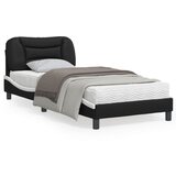 vidaXL Okvir za krevet s uzglavljem crno-bijeli 90x190 cm umjetna koža | shoptok.hr