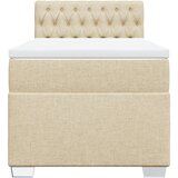  Krevet s oprugama i madracem krem 90 x 200 cm od tkanine | shoptok.hr