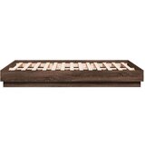  Okvir kreveta s LED svjetlima smeđa boja hrasta 120 x 190 cm | shoptok.hr