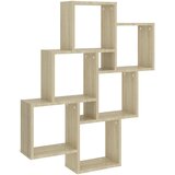  Kockaste zidne police boja hrasta 78x15x93 cm konstruirano drvo | Eponuda.com