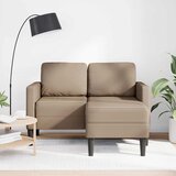  Dvosjed s ležaljkom L-oblikovani Cappuccino 125 cm umjetna koža | shoptok.hr