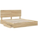  krevet s od storage sonoma hrast 180 x 200 cm konstruirano drvo | shoptok.hr
