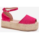 Boto Women's platform espadrilles with weaving fuchsia Selise | ePonuda.com
