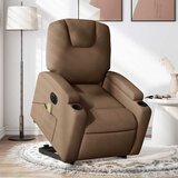 Maison Chic Električni masažni naslanjač - Relax naslanjač s funkcijo vstajanja rjav, (22042512) | Shoptok.si