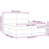  Postelja s škatlastim vzmetenjem z vzmetnico svetlo zeleno sivo 200x200 cm Kordurojna tkanina, (22083018) | Shoptok.si