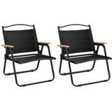  Stolice za kampiranje 2 kom crne 54x43x59 cm od tkanine Oxford | shoptok.hr