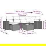 vidaXL 7-dijelni set vrtnih sofa od poliratana s jastucima smeđi | shoptok.hr