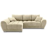 Windsor & Co Sofas bež žametna raztegljiva sedežna garnitura Windsor & Co Zofe Nuage, levi kot Cene