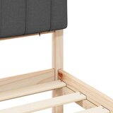  Posteljni okvir z oblazinjenim vzglavjem Temno siva 75 x 190 cm, (5000101715) | Shoptok.si