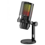 INF USB kondenzatorski mikrofon z RGB, brez zakasnitve in 3.5mm vhod Black, (5000289893) | Shoptok.si