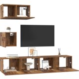 vidaXL Stenski TV kabinet s polico 4 pcs Star les 80 x 30 x 30.5 cm | Shoptok.si