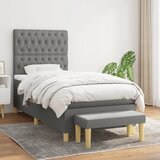 The Living Store Box spring postelja z vzmetnico temno siva 90x190 cm blago - Box Spring Postelja, (21518851) | Shoptok.si