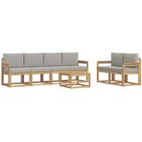  Set vanjskih sofa 7 kom. Bijela i svjetlosiva Poliester | shoptok.hr