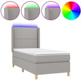  Box spring s madracem LED svjetlosivi 100x200 cm tkanina | shoptok.hr