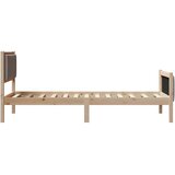  Okvir kreveta Smeđa i taupe 90 x 190 cm Masivna borovina | shoptok.hr