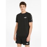 Puma Black Men's Patterned T-Shirt Tape Tee - Men Cene