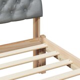  Okvir kreveta s uzglavljem Smeđa i svijetlo siva 75 x 190 cm | shoptok.hr