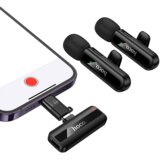hoco. Bežični mikrofon L20A USB-C / Lightning 2 komada crni | shoptok.hr