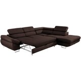 Hom`in KOTNA SEDEŽNA GARNITURA, tkanina temno rjava | Shoptok.si