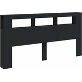  LED uzglavlje crno 200x18,5x103,5 cm konstruirano drvo | Eponuda.ba