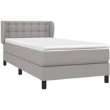  Box spring postelja z vzmetnico svetlo siva 80x200 cm blago, (20724355) | Shoptok.si
