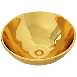Maison Chic Umivalnik - Kopalna umivalnik - Lavabo 32,5x14 cm keramičen zlat, (21684759) Cene