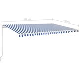 Tenda na ručno uvlačenje LED 500 x 350 cm plavo-bijela | Eponuda.com