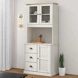 vidaXL Visoka omara VIGO bela 78x40x175 cm trdna borovina Cene