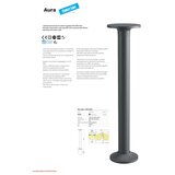  Redo 90371 - LED spoljašnja zidna svetiljka AURA LED/8W/230V 3000K IP65 antracit | Eponuda.com