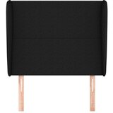  Uzglavlje s ušima crno 103x23x118/128 cm od tkanine | shoptok.hr
