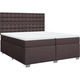  Krevet s oprugama i madracem tamnosmeđi 200x200 cm od tkanine | shoptok.hr