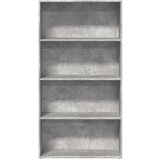 vidaXL Regal za knjige siva boja betona 80x30x152 cm konstruirano drvo | shoptok.hr