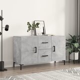 vidaXL Komoda betonsko siva 100x36x60 cm inženirski les | Shoptok.si