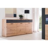 Livetastic ŠIROKA KOMODA, antracit, barve hrasta | Shoptok.si