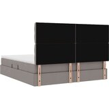  Krevet S LED lampica s pohranom Sivo-smeđa 160 x 200 cm tkanina | shoptok.hr