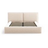 Cosmopolitan Design Krem baršunasti tapecirani bračni krevet s prostorom za odlaganje s podnicom 180x200 cm Arendal – | shoptok.hr